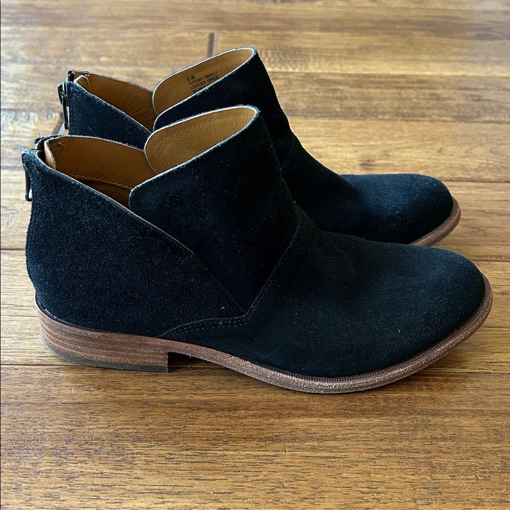Kork-Ease Ryder Ankle Boots Booties Black Suede Leather Size 6.5